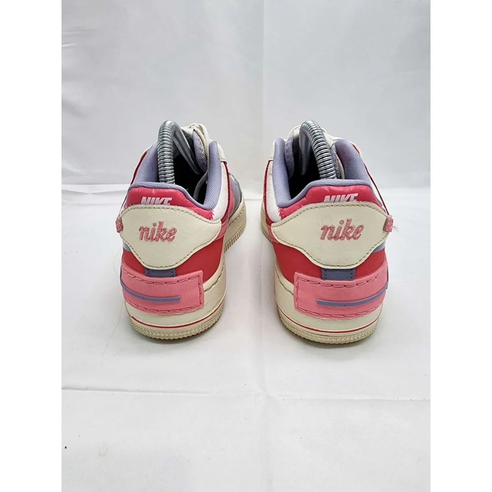 Nike Air Force 1 Shadow SE Women's Athletic Sneakers Summit White Pink Used 7